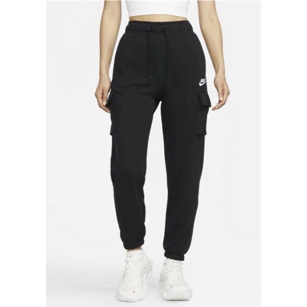 NEW Nike Mid-Rise Oversized Fit Jogger Sweatpants DQ5196 Women's LARGE Black